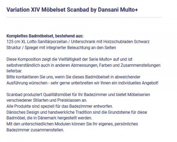 Badmöbelset Multo+ Variation XIV von Scanbad by Dansani