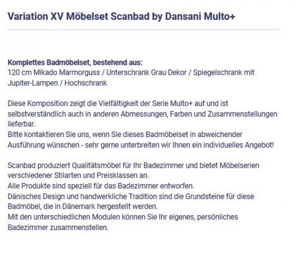Badmöbelset Multo+ Variation XV von Scanbad by Dansani