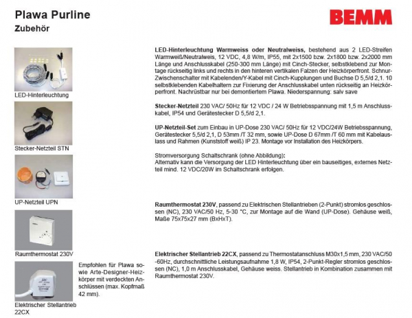 Bemm Plawa Purline Plan-Bad-/Raumwärmer Design-Heizkörper Handtuchheizkörper