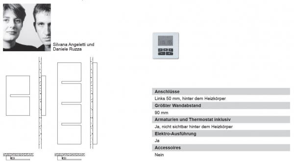 Bemm Sequenze Arte Designerheizkörper für Zentralheizung oder als Elektroheizkörper