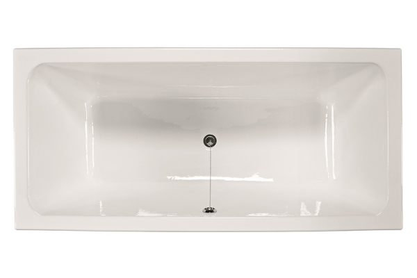 Bleu Provence Mokka Einbaubadewanne aus Gusseisen emailliert in Titanium, Design für Ihr Traumbad
