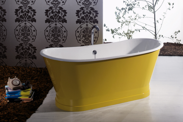 Bleu Provence Antica Colorado freistehende Badewanne aus Gusseisen in allen Farben, Design für Ihr Traumbad