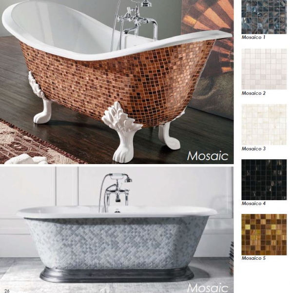 Bleu Provence Lavande freistehende Badewanne aus Gusseisen in unzähligen Varianten, Eleganz und Design für Ihr Traumbad