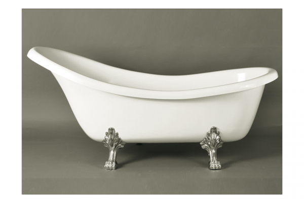 Börsting Nostalgie-Badewanne Mineralguss Marie mit hoher Rückenlehne freistehend, Luxus-Design für Ihr Traumbad