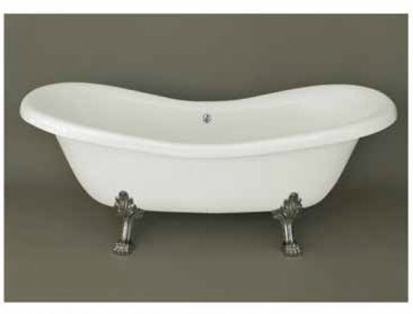 Börsting Nostalgie-Badewanne Mineralguss Marie 2020 mit 2 hohen Rückenlehnen freistehend, Luxus-Design für Ihr Traumbad