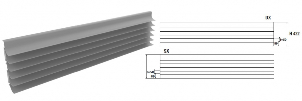 Caleido Designheizkörper Brasilia horizontal exklusiver Heizkörper