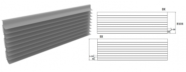 Caleido Designheizkörper Brasilia horizontal exklusiver Heizkörper