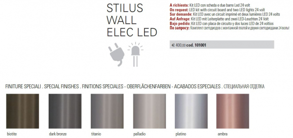 Caleido Elektro-Designheizkörper Stilus Wall exklusiver Heizkörper mit optionaler LED-Beleuchtung