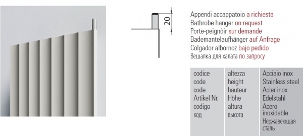 Caleido elektrischer Designheizkörper Righe 100 vertikal exklusiver Elektroheizkörper