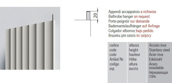 Caleido elektrischer Designheizkörper Righe 1000 vertikal exklusiver Elektroheizkörper