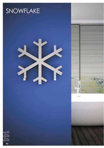 Carisa Designheizkörper Snowflake Schneeflocke Edelstahlheizkörper matt gebürstet, modernes Design für Ihr Zuhause