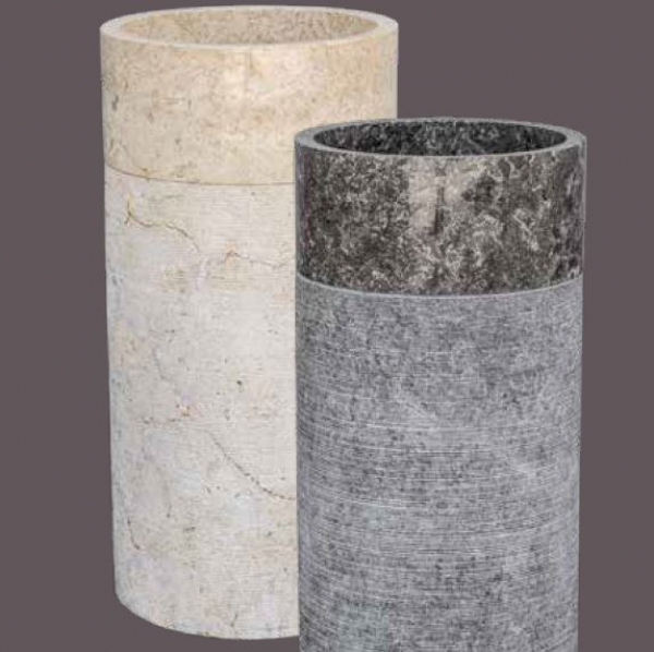 Cipi Cylinder eklusives Stand-Waschbecken aus Marmor
