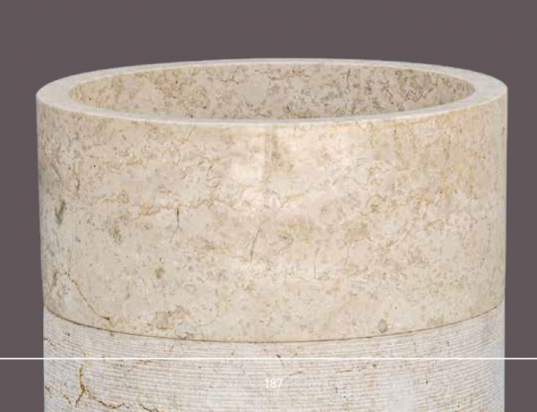 Cipi Cylinder eklusives Stand-Waschbecken aus Marmor