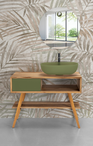 Cipi Feelgood small exklusive Kommode, Unterschrank für Waschbecken aus Teakholz und Mahagoni