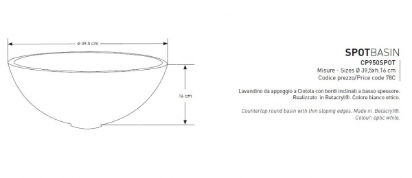 Cipi Spot Aufsatzwaschbecken aus Solid Surface