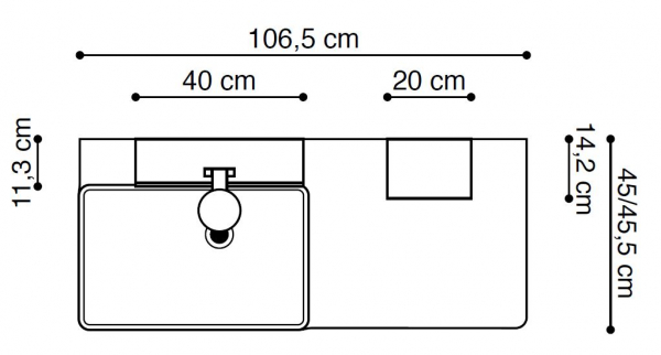 Dansani Badmöbelset Calidris Frame medium , Einrichtungsbeispiel 20