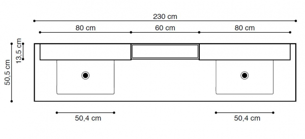 Dansani Badmöbelset Calidris Shape large D, Einrichtungsbeispiel 12