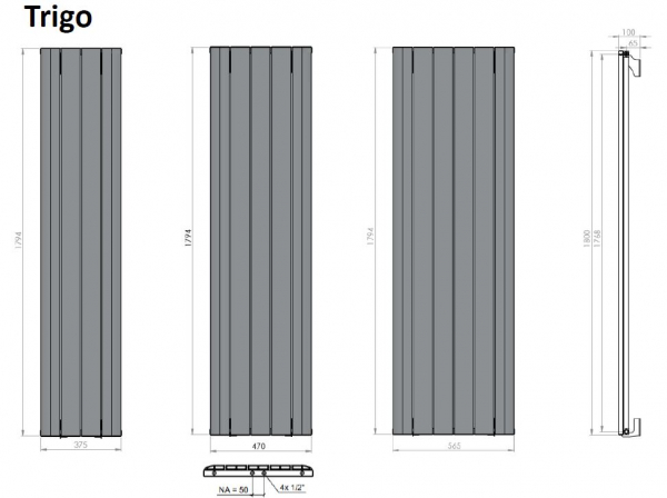 Eucotherm Aluminium-Heizkörper Trigo