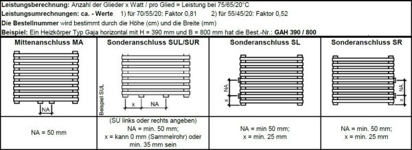 Eucotherm Gaja Duo horizontal Röhrenheizkörper Raumheizkörper Designheizkörper