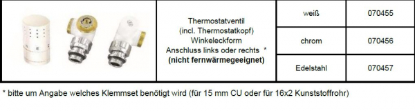 Eucotherm Thermostatventile Ventilsets Anschlussarmaturen