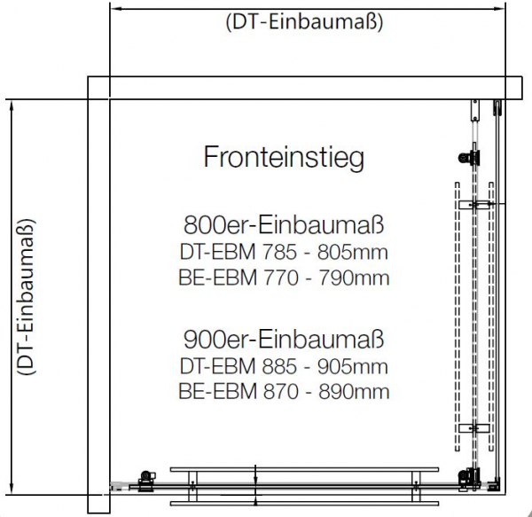 GEO S6 Schwenk-Schiebetür mit Seitenteil Silberglanz, Schwarz oder Brushed Gold