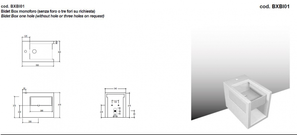 Box Bidet bodenstehend von GSG Ceramic Design