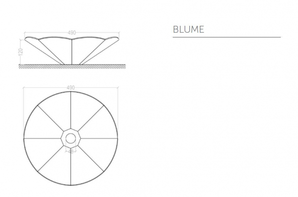 Graziano radiators Waschbecken Blume aus rostfreiem Edelstahl, italienisches Design für Ihr Traumbad