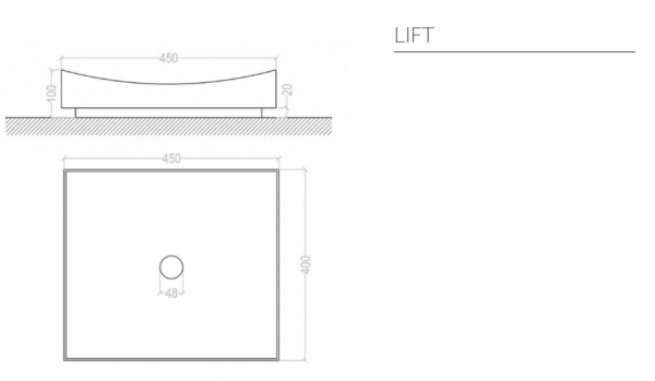 Graziano radiators Waschbecken Lift aus rostfreiem Stahl, italienisches Design für Ihr Traumbad