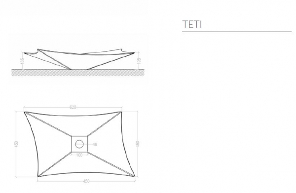 Graziano radiators Waschbecken Teti aus rostfreiem Edelstahl, italienisches Design für Ihr Traumbad