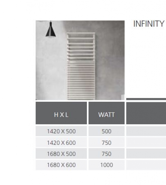 Graziano radiators Infinity V Start Elektroheizkörper elektrischer Badheizkörper Handtuchheizkörper italienischer Designheizkörper