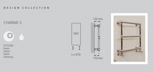 Graziano radiators Heizkörper italienischer Designheizkörper Charme 3, exklusives Design für Ihren Wohnraum