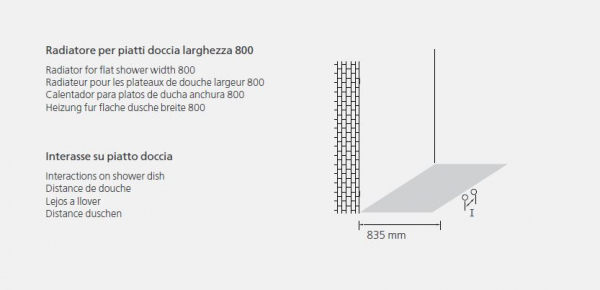 Graziano radiators Heizkörper für Dusche, italienischer Designheizkörper Pantarei Doccia, exklusives Design für Ihren Wohn(t)raum