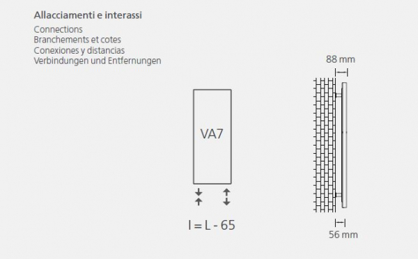 Graziano radiators Heizkörper italienischer Designheizkörper Sugar V, exklusives Design für Ihren Wohn(t)raum