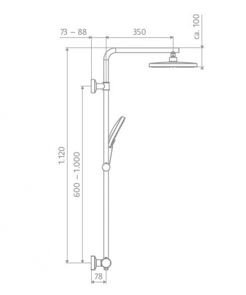 HSK AquaXPro 100 Thermostat Duschset Shower-Set Dusche