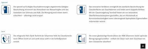 HSK Atelier Plan Drehtür an Nebenteil mit Seitenwand Eckdusche Eckkabine Fronteinstieg