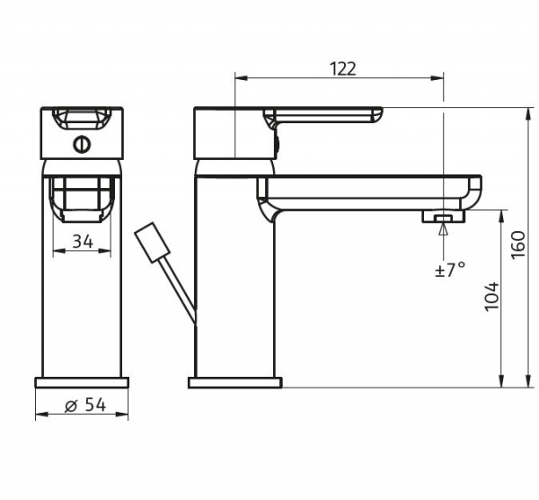 HSK Einhebelarmatur Softcube 1180031 Mischbatterie