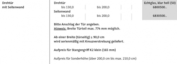 HSK Premium Softcube Drehtür mit Seitenwand Duschkabine Eckkabine Fronteinstieg