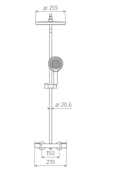 HSK RS Slim Thermostat Duschset Shower-Set Dusche