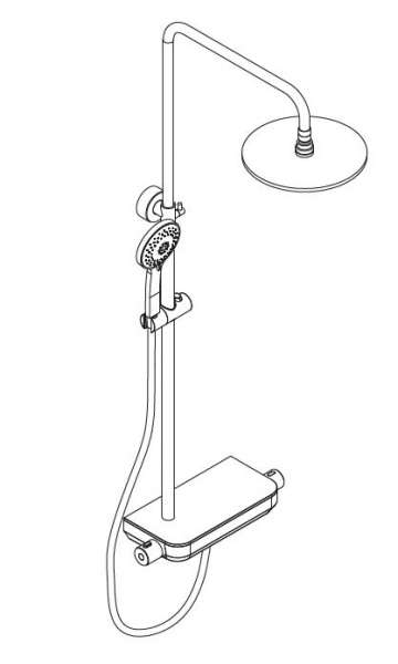 HSK Shower-Set Duschset Shower-Set RS 200 AquaTray Thermostat mit Ablage