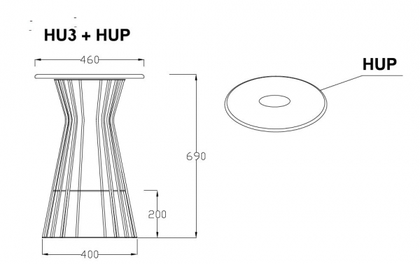 Hidra Metallstruktur Hub passend für Wire-Waschtisch oder Aufsatzwaschbecken, freistehend, italienisches Design für Ihr Traumbad