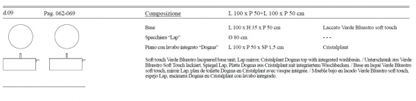 Idea Aqua Badmöbelset Dogma d.09 exklusives und elegantes Badezimmer-Waschtisch-Set