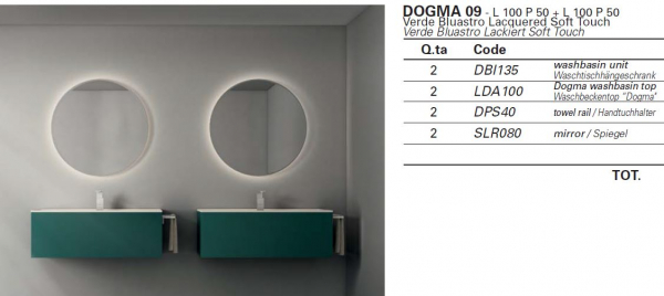 Idea Aqua Badmöbelset Dogma d.09 exklusives und elegantes Badezimmer-Waschtisch-Set