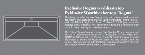 Idea Aqua Badmöbelset Dogma d.05 exklusives und elegantes Badezimmer-Waschtisch-Set