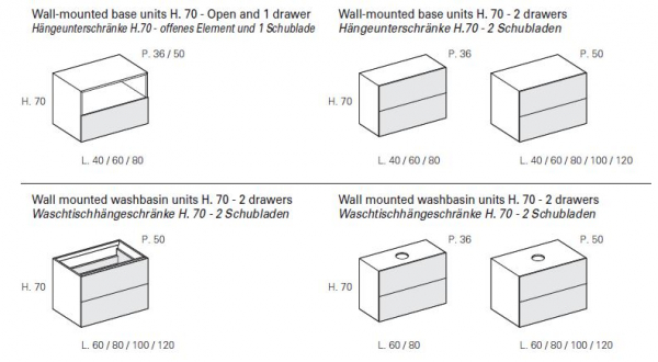 Idea Aqua Badmöbelset Dogma d.01 exklusives und elegantes Badezimmer-Waschtisch-Set