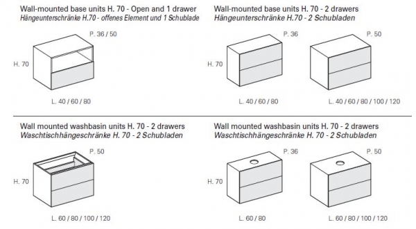 Idea Aqua Badmöbelset Dogma d.13 exklusives und elegantes Badezimmer-Waschtisch-Set