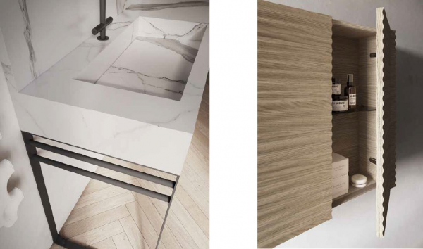 Idea Aqua Badmöbelset Dolcevita 06 exklusives und elegantes Badezimmer-Waschtisch-Set