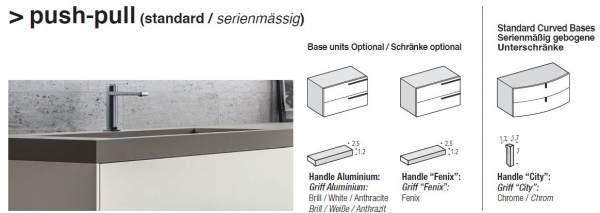 Idea Aqua Badmöbelset Sense 03 exklusives Badezimmer-Waschtisch-Set