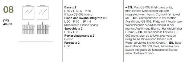 Idea Blob Badmöbelset Smyle 08 modernes und elegantes Badezimmer-Waschtisch-Set