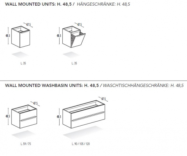 Idea Blob Badmöbelset Smyle 04 modernes und elegantes Badezimmer-Waschtisch-Set