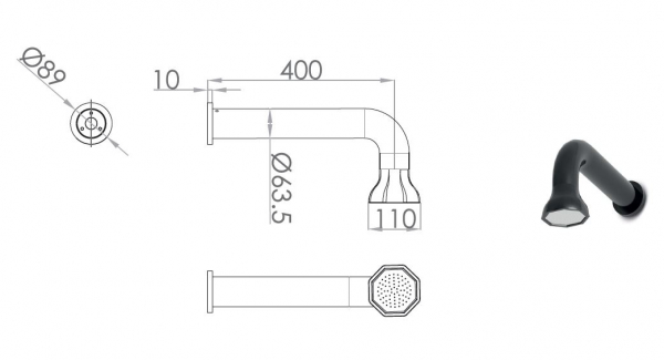 Wall Shower Dusch-Armatur von Jee-O